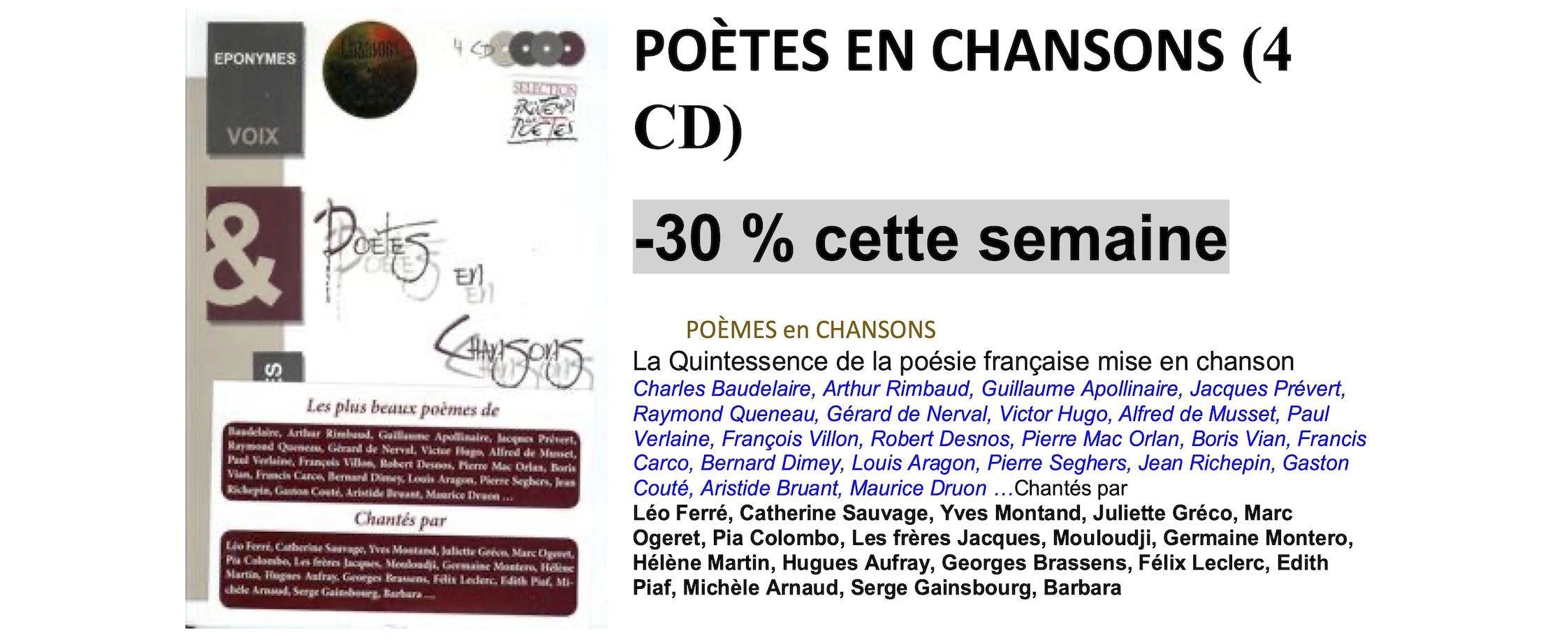 PO&Egrave;TES EN CHANSON